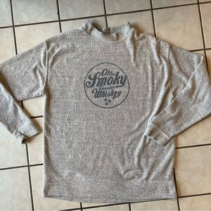Authentic Ole Smoky Whiskey MV Sport Heather Gray Sweater, EUC size large!